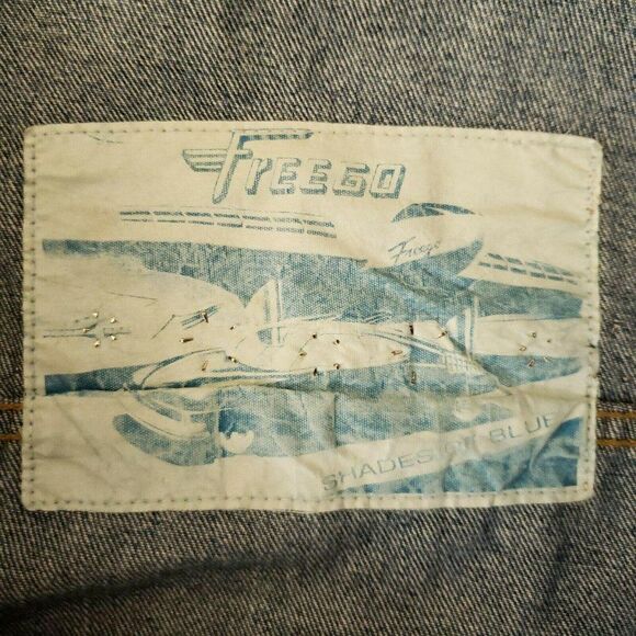 Vintage 80s Freego Blue Denim Western Trucker Jean Jacket S Studded Stars Concho - Picture 8 of 9